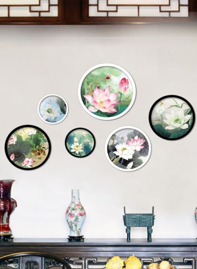 Beauenty Wall Decorative Sticker Pastoral Style Removable Lotus Pattern multicolour 50 x 70cm  - Image 4