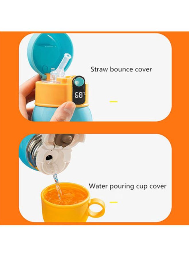 Beauenty Stainless Steel Student Bounce Cover Straw Cup Blue/Orange/White 21.5cm - Image 4