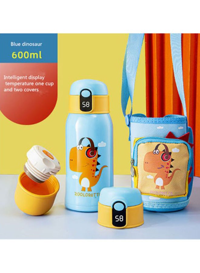 Beauenty Stainless Steel Student Bounce Cover Straw Cup Blue/Orange/White 21.5cm - Image 3