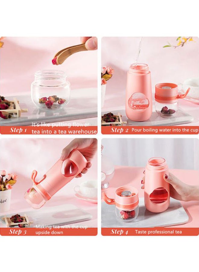 Beauenty Glass Tea Separation Teamaker Water Cup YPH6660 Pink/Red - Image 5