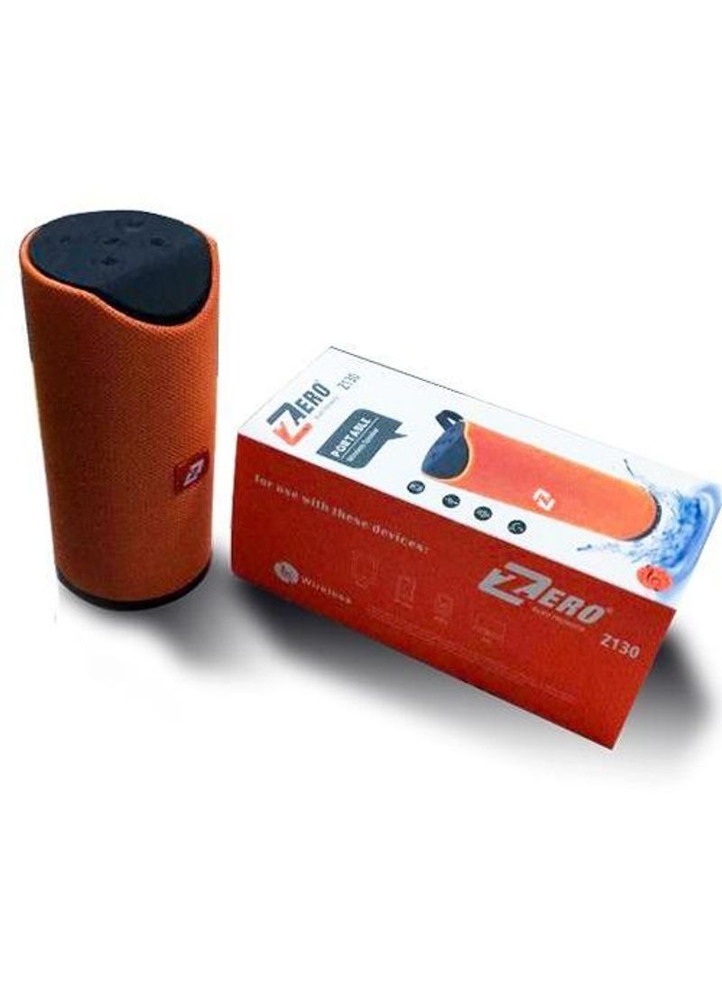 Zero Speaker Bluetooth z130 Wireless Speaker Waterproof Bluetooth Speaker 10w Mp3 aUX USB Stereo Subwoofer red - Image 1