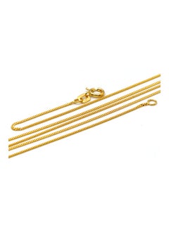 Gold Zone 18 Karat Real Gold Curb Flat Chain Necklace  - Image 1