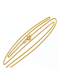 Gold Zone 18 Karat Real Gold Curb Flat Chain Necklace  - Image 2
