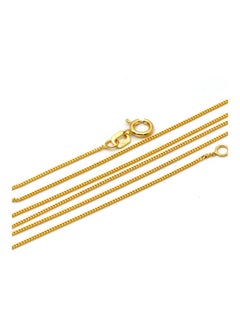 Gold Zone 18 Karat Real Gold Curb Flat Chain Necklace  - Image 3