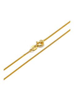 Gold Zone 18 Karat Real Gold Curb Flat Chain Necklace  - Image 4