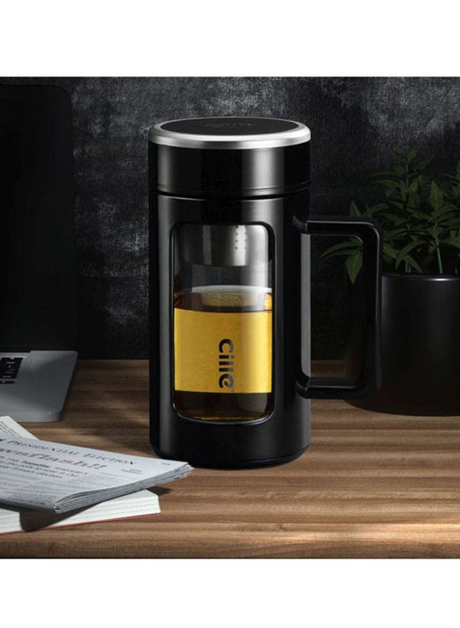 Beauenty Glass Strap Business Office Portable Water Cup Black - Image 3