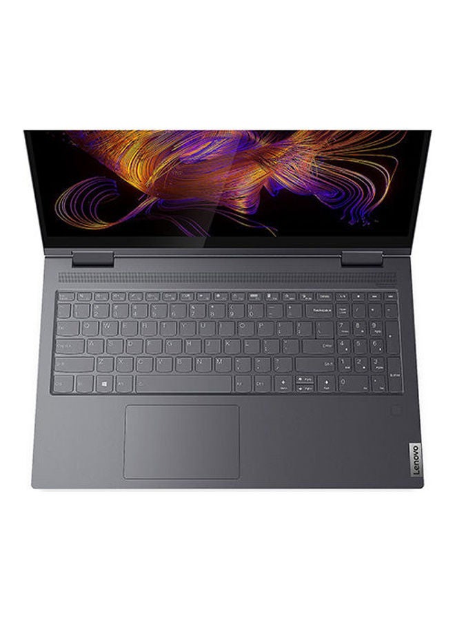 لابتوب يوجا 7 15ITL5 بشاشة مقاس 15.6 بوصة بدقة كاملة الوضوح ومعالج إنتل كور i5 1135G7 وذاكرة رام سعة 8 جيجابايت ومحرك أقراص SSD سعة 256 جيجابايت وبطاقة رسومات آيريس بلس الإنجليزية/العربية رمادي داكن