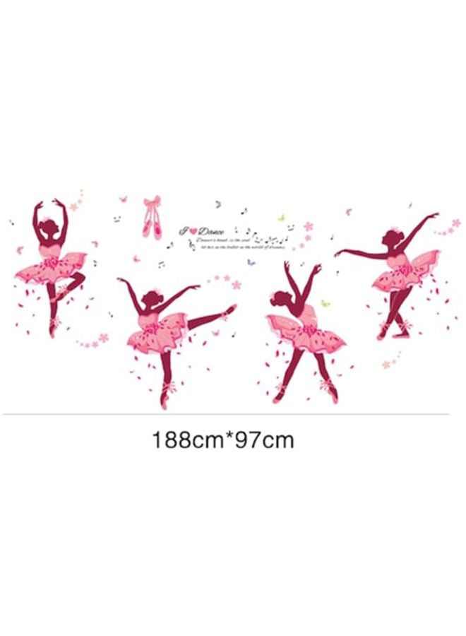 Beauenty Ballet Girls Pattern Wall Sticker Multicolour 60x90cm - Image 2