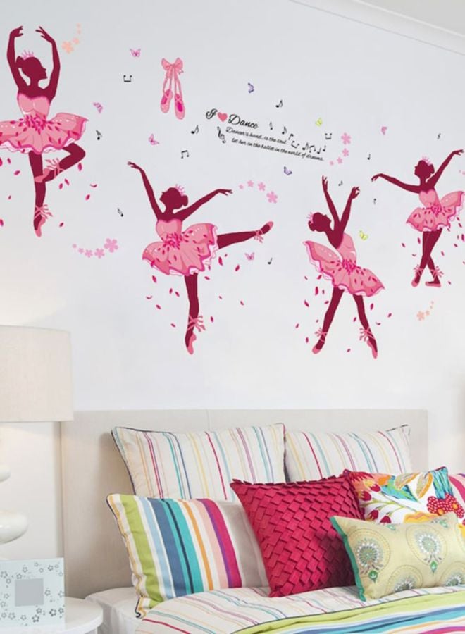 Beauenty Ballet Girls Pattern Wall Sticker Multicolour 60x90cm - Image 3