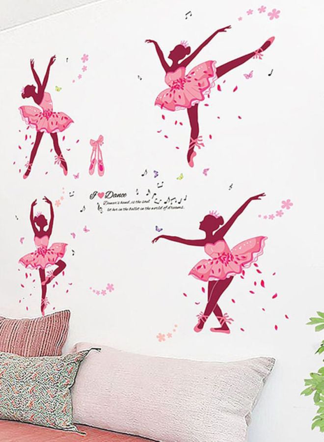 Beauenty Ballet Girls Pattern Wall Sticker Multicolour 60x90cm - Image 4