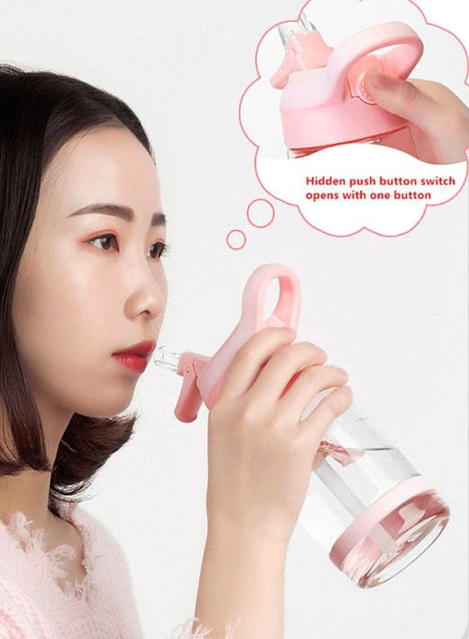 Beauenty Plastic Water Cup With Straw Pink 17.8cm - Image 3