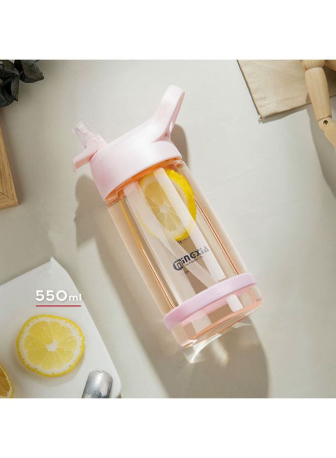 Beauenty Plastic Water Cup With Straw Pink 17.8cm - Image 4