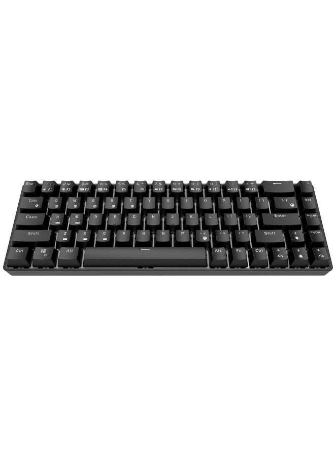 68-Key BT And Wired Dual Mode Keyboard With Backlight Black - Image 2