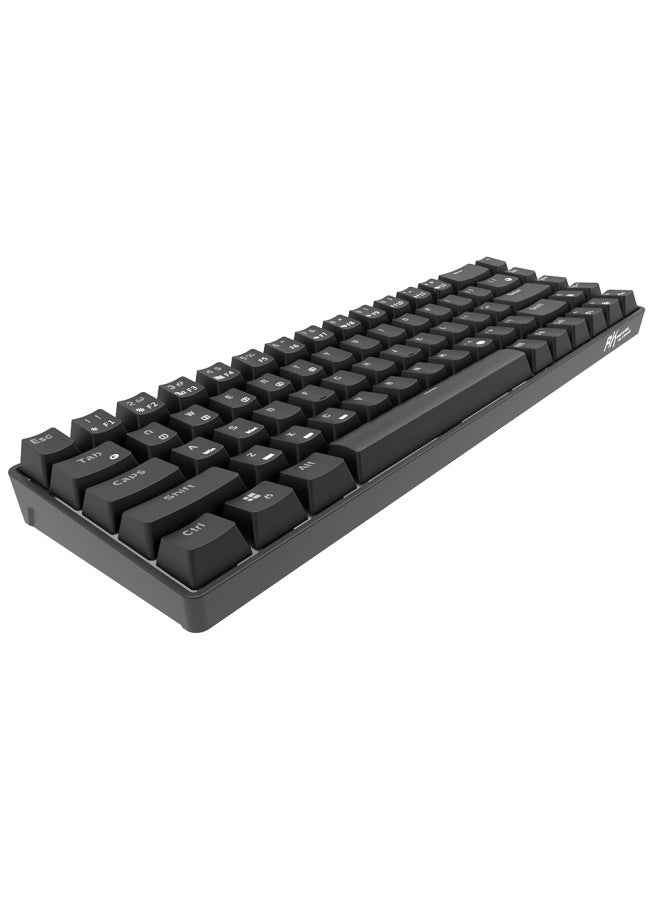 68-Key BT And Wired Dual Mode Keyboard With Backlight Black - Image 3