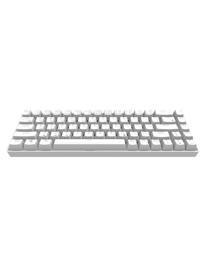 68-Key BT And Wired Dual Mode Keyboard With Backlight White - Image 5