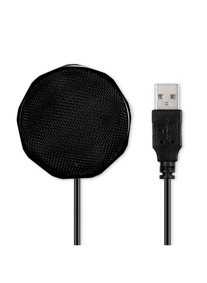 USB Omnidirectional Desktop Computer Mic Black - Image 1
