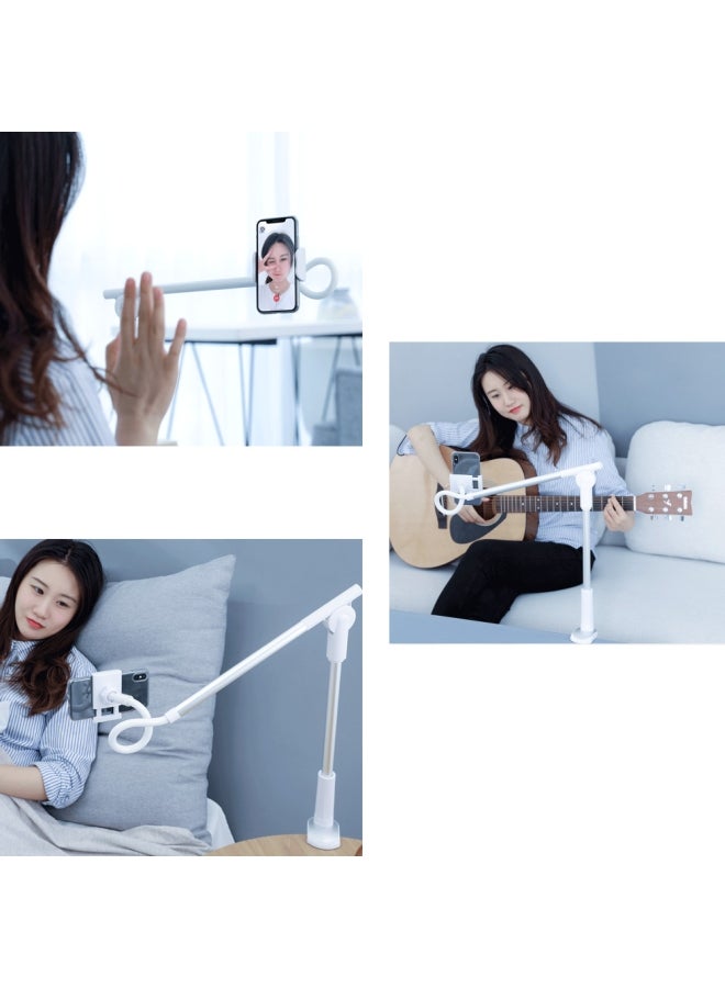 Baseus Universal 360-Degree Flexible Long Arm Lazy Cell Phone Holder Silver - Image 2