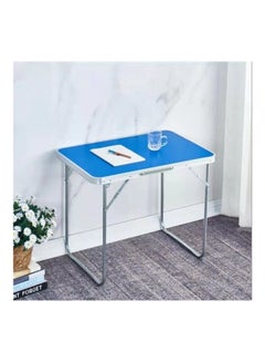 Adjustable Height Portable Table Light Blue