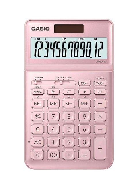 Casio JW-200SC-PK-N-DP Premium & Stylish Calculator (Pink)