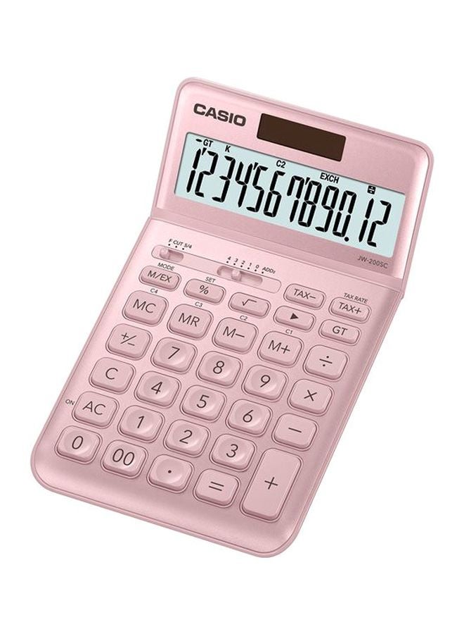 Casio JW-200SC-PK-N-DP Premium & Stylish Calculator (Pink)