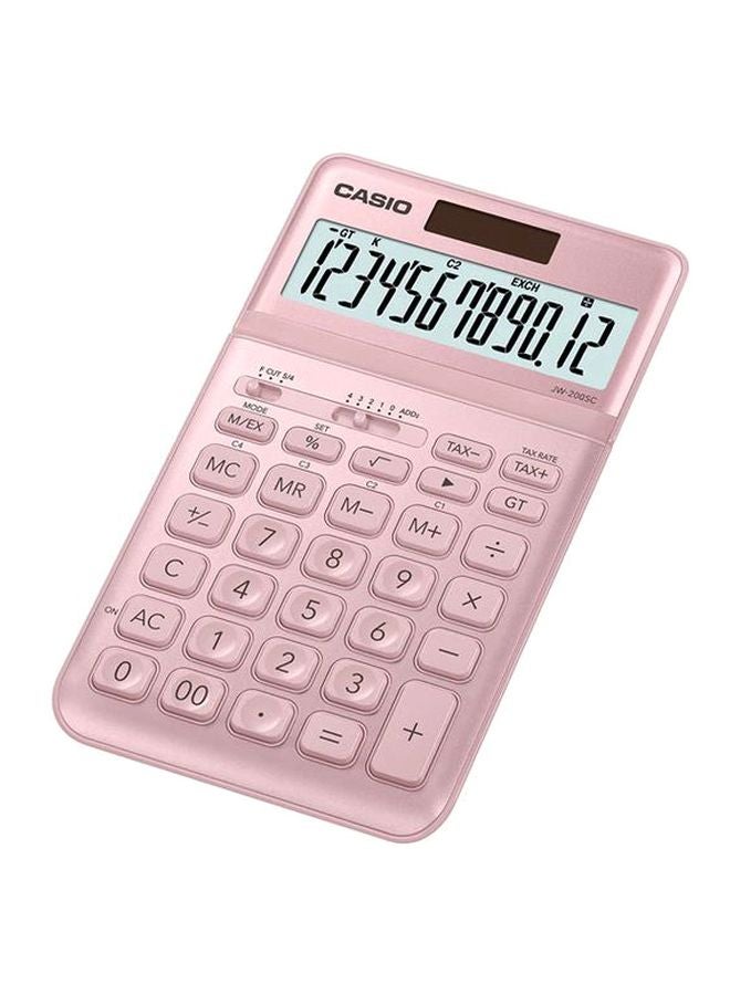 Casio JW-200SC-PK-N-DP Premium & Stylish Calculator (Pink)