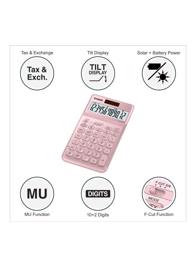 Casio JW-200SC-PK-N-DP Premium & Stylish Calculator (Pink)
