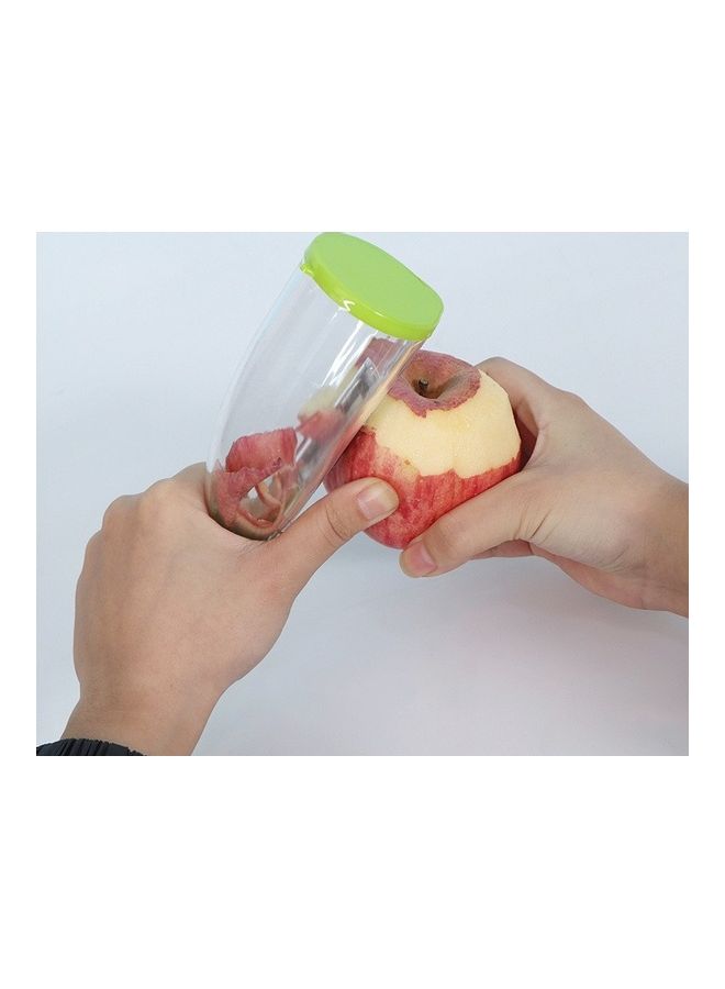 Fruit and Vegetable Peeler with Container Green/Transparent  - Image 2