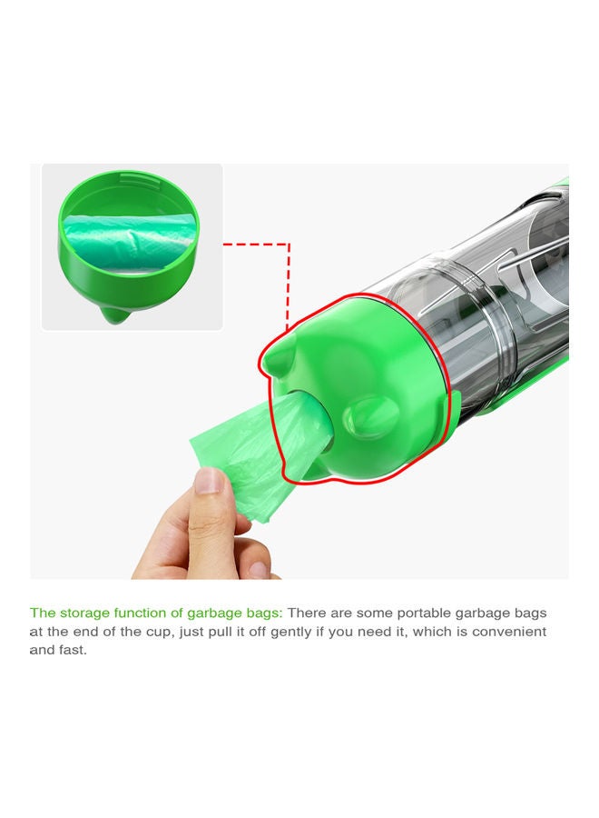 Pet Travel Leak Proof Water Cup Green/Clear 27 x 10 x 10cm - Image 2