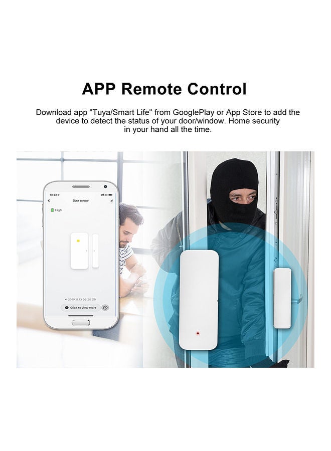 Generic - WiFi Magnetic Switch Wireless Door Sensor White - Image 1