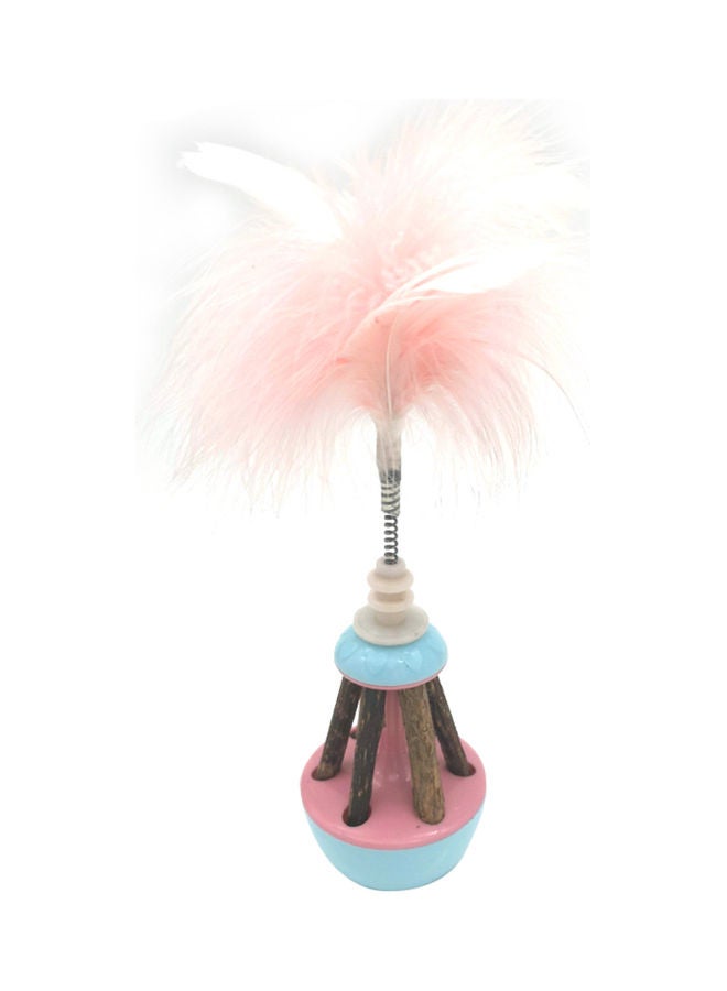 Generic Cat Tumbler Toy with Interactive Feathers Multicolour