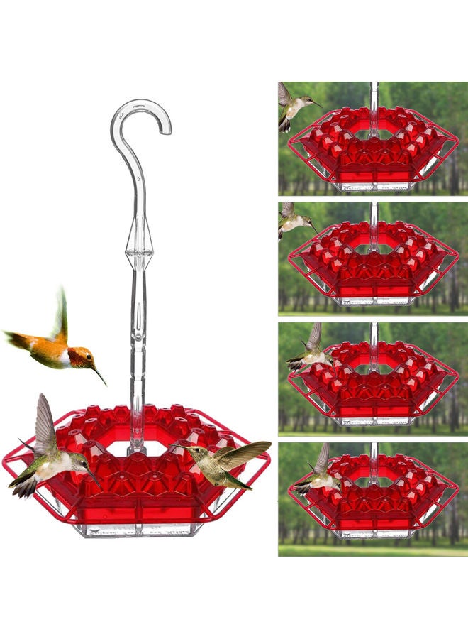 Generic - Long Tube Type Hummingbird Feeder Red/Silver 21 x 6 x 21cm - Image 1