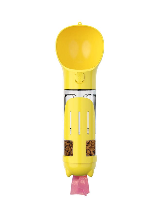 Pet Travel Leak Proof Water Cup Yellow/Clear 27 x 10 x 10cm - Image 1