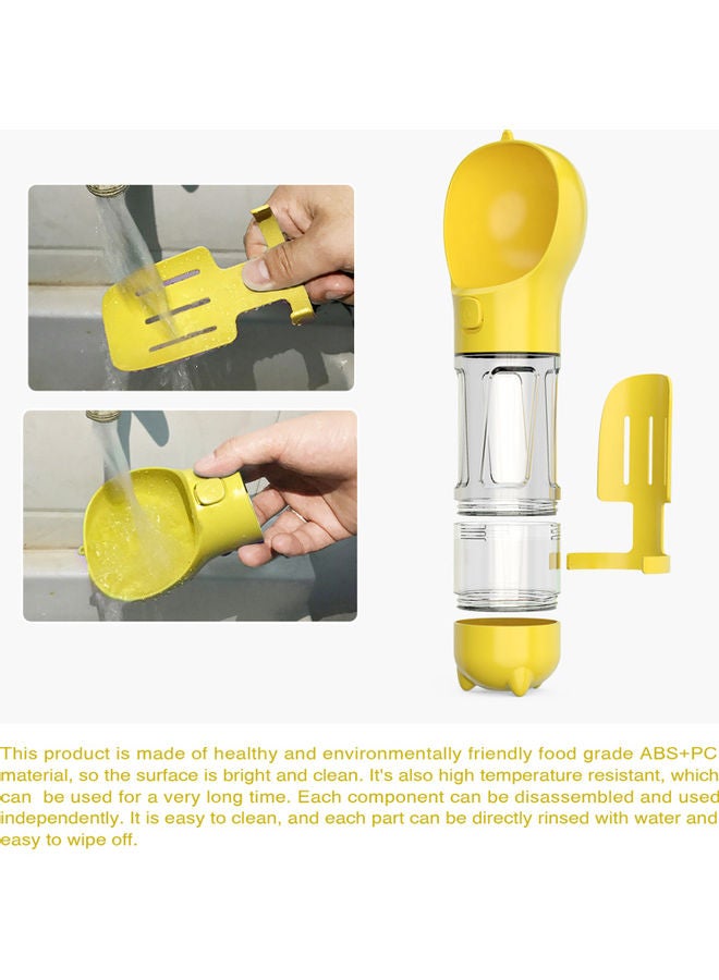 Pet Travel Leak Proof Water Cup Yellow/Clear 27 x 10 x 10cm - Image 4