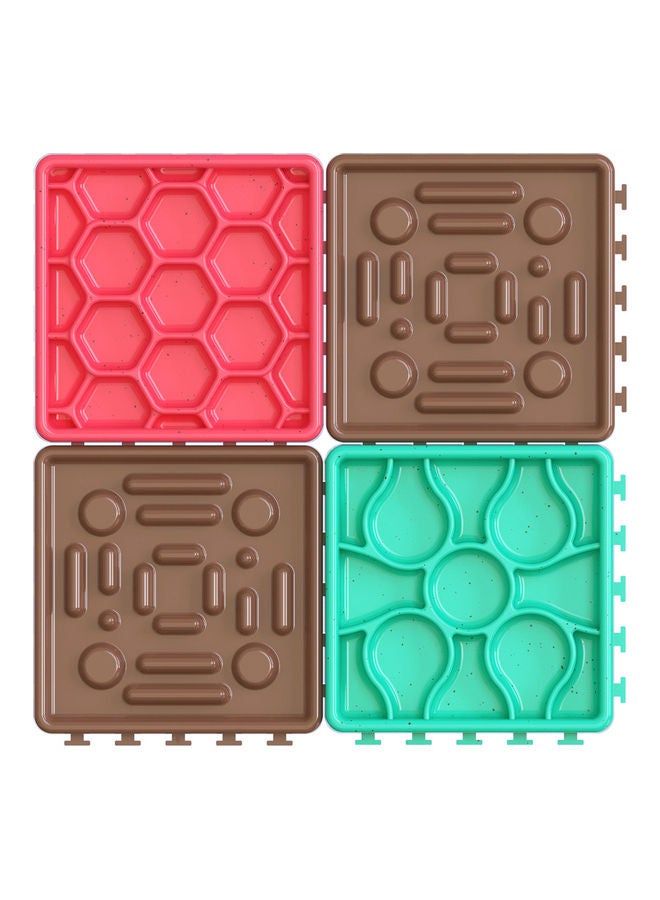 4-Piece Lick Mat for Pet Multicolour 15 x 8 x 15cm - Image 1