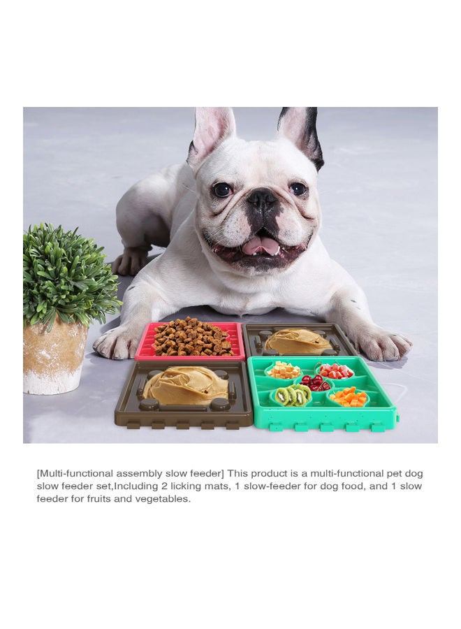 4-Piece Lick Mat for Pet Multicolour 15 x 8 x 15cm - Image 3