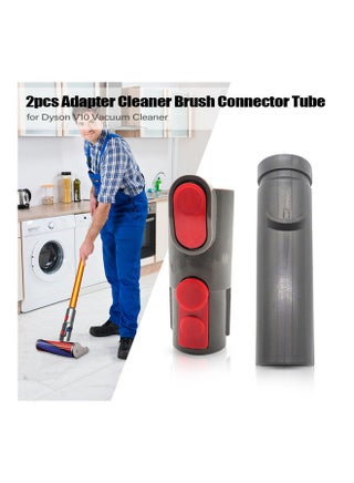 2-Piece Vaccum Adapter Cleaner Brush Connector Tube Grey/Red - v1623217398/N48049974A_1