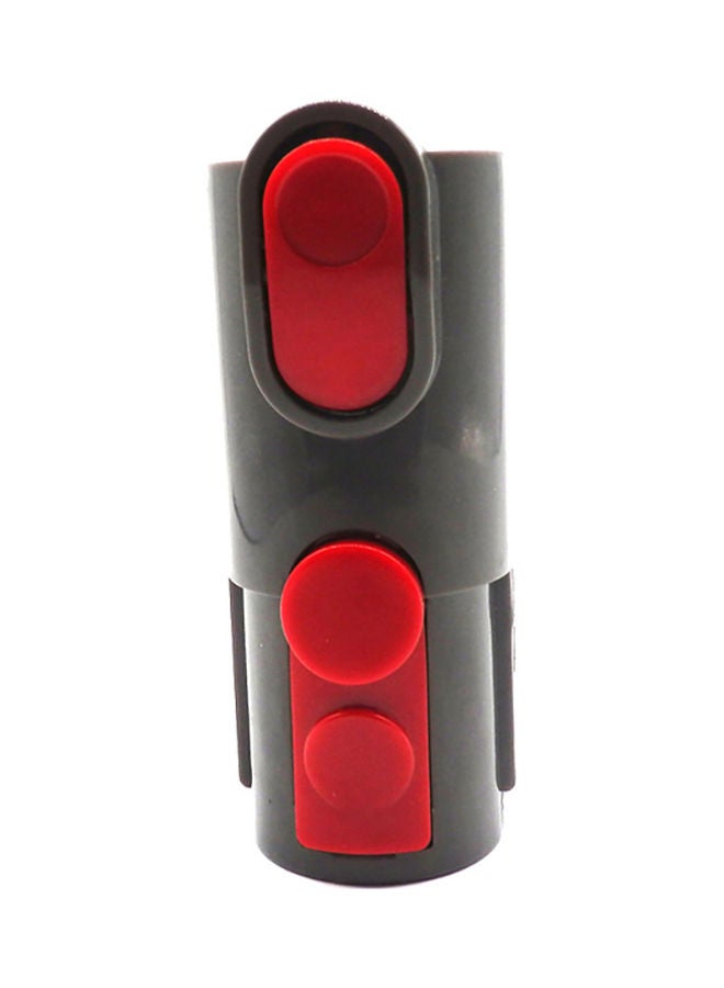 2-Piece Vaccum Adapter Cleaner Brush Connector Tube Grey/Red