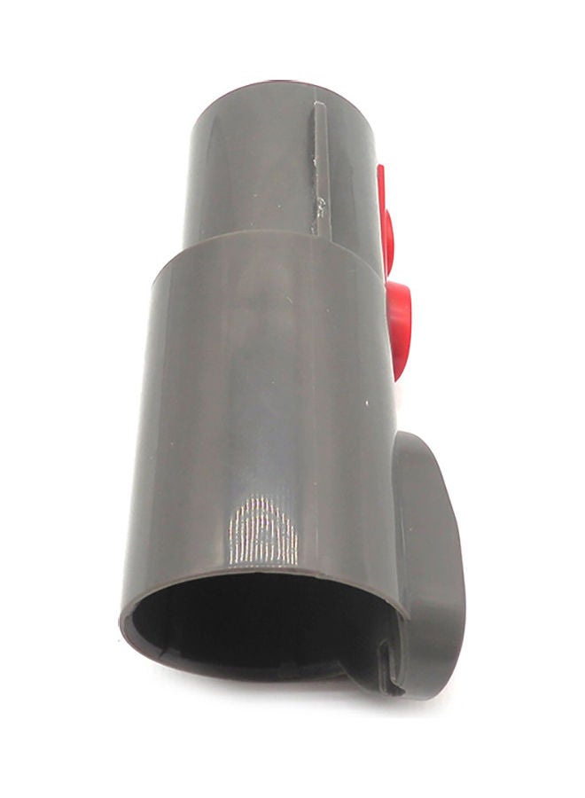2-Piece Vaccum Adapter Cleaner Brush Connector Tube Grey/Red