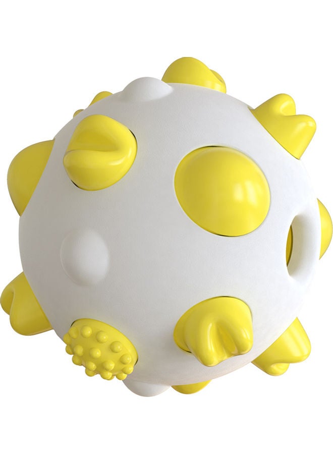 لعبة عصا مولار كروية الشكل للكلاب أصفر/ابيض - Image 1