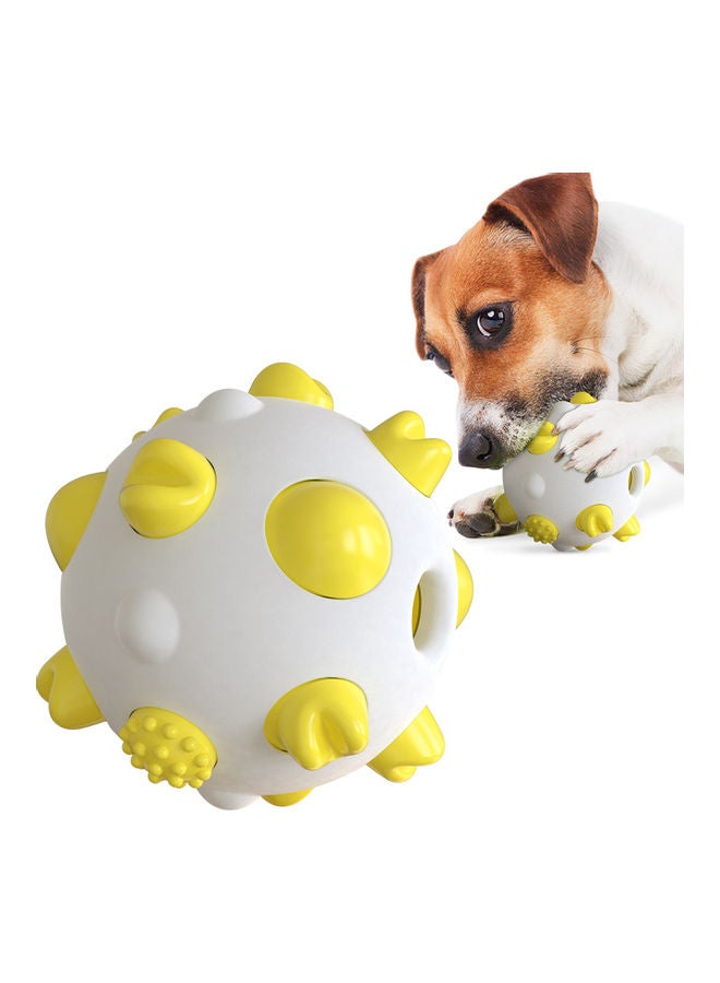 لعبة عصا مولار كروية الشكل للكلاب أصفر/ابيض - Image 2