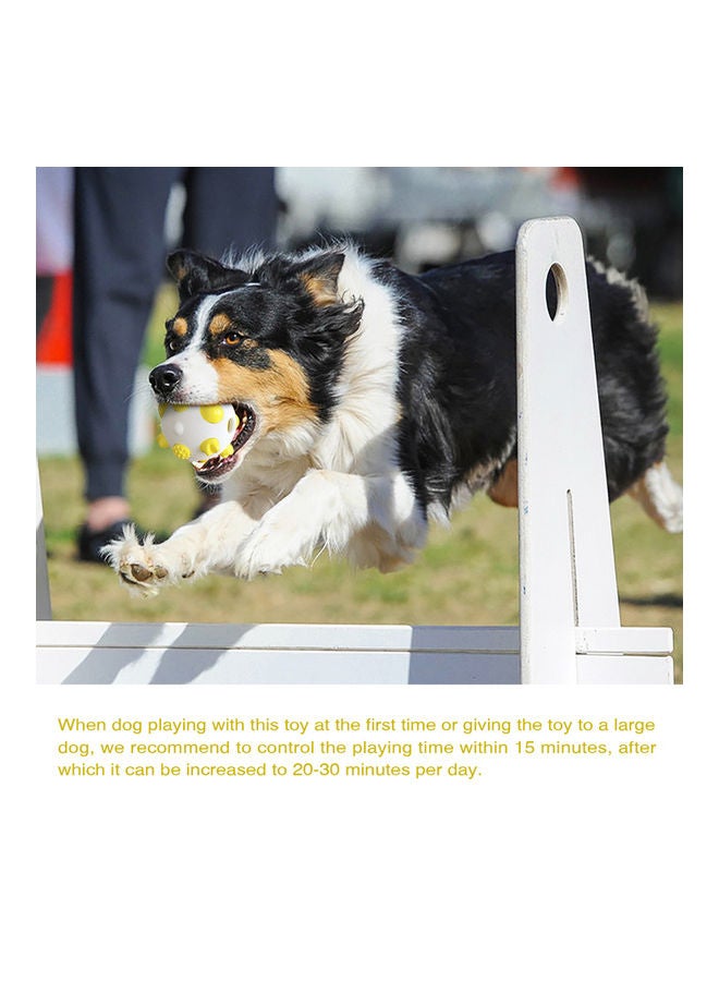 لعبة عصا مولار كروية الشكل للكلاب أصفر/ابيض - Image 3