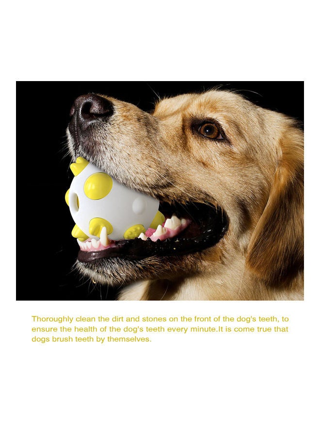 لعبة عصا مولار كروية الشكل للكلاب أصفر/ابيض - Image 4