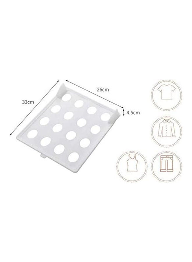 20-Piece Shirt Folder and Organizer for Closet White - Image 2