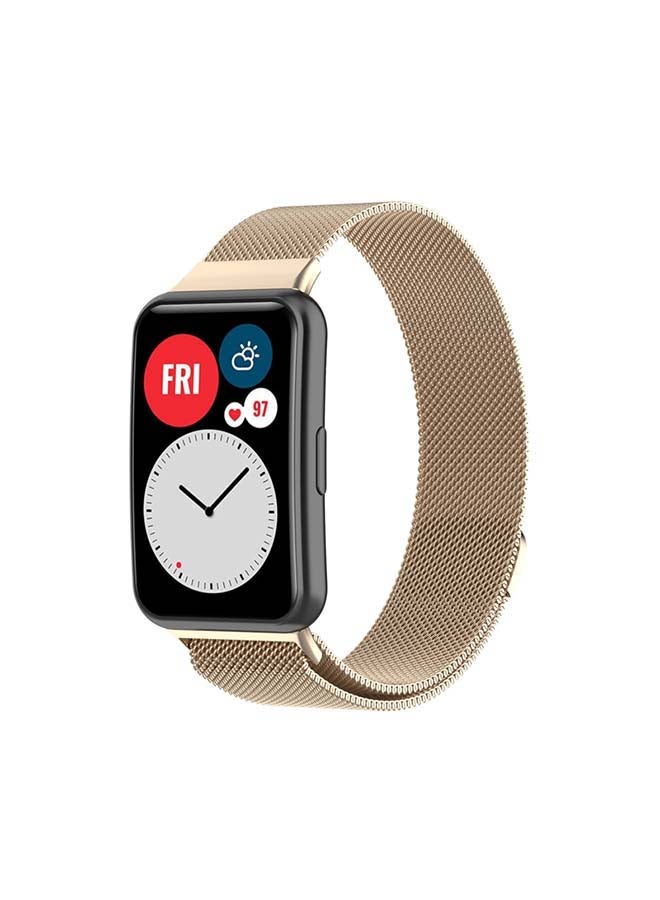 Foxcon Huawei Watch fit Replacement Milanese Strap Gold  - Image 1