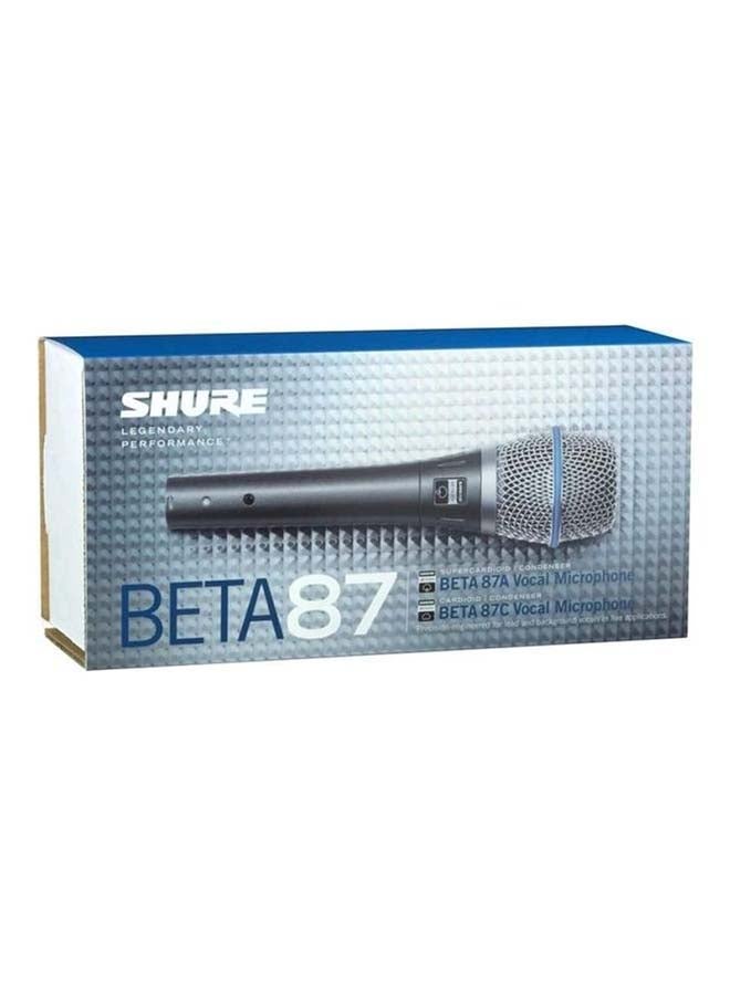 Shure - Supercardioid Single-Element Vocal Condenser Microphone for Studio Recording and Live Performances with A25D Mic Clip and Storage Bag BETA 87A black - Image 1