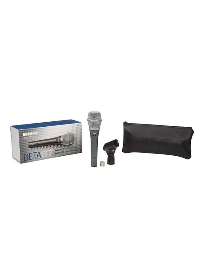 Shure - Supercardioid Single-Element Vocal Condenser Microphone for Studio Recording and Live Performances with A25D Mic Clip and Storage Bag BETA 87A black - Image 1