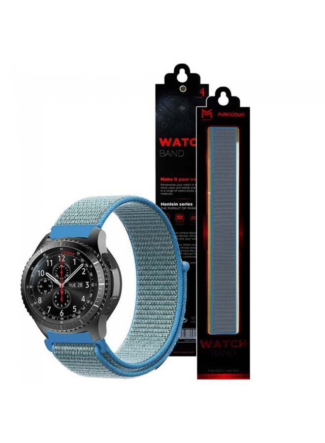 MARGOUN - Nylon Sport Loop Band For Samsung Gear S3 Classic/S3 Frontier taho blue - Image 1