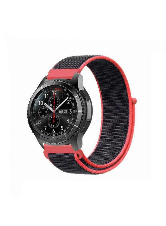 MARGOUN Nylon Sport Loop Band For Samsung Gear S3 Classic/S3 Frontier red black - Image 2