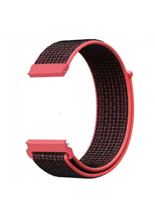 MARGOUN Nylon Sport Loop Band For Samsung Gear S3 Classic/S3 Frontier red black - Image 3