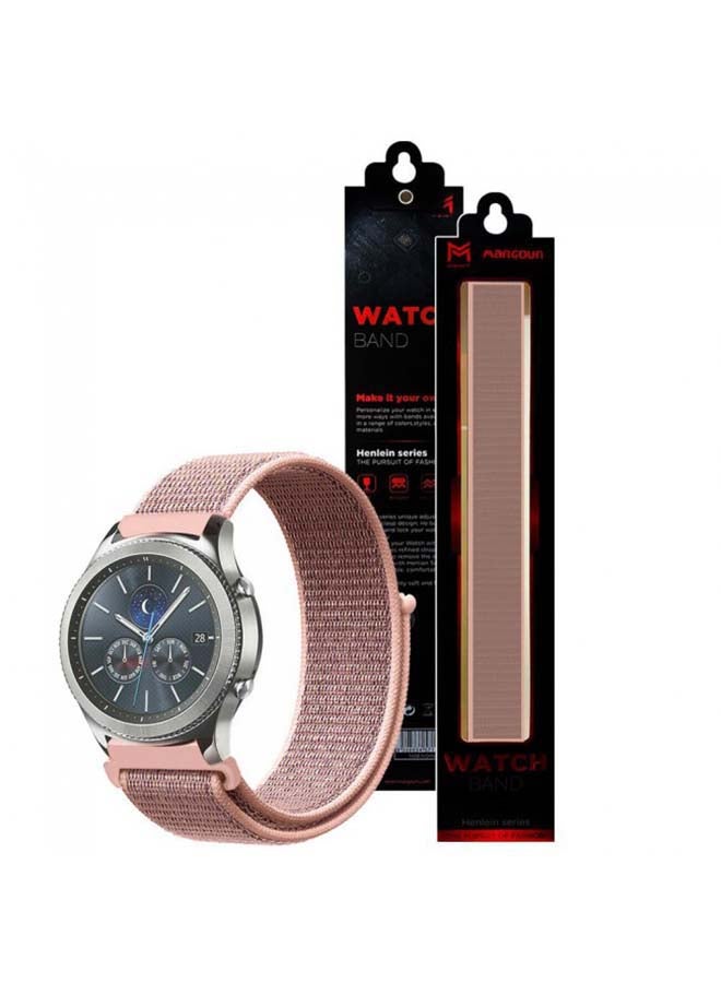 MARGOUN - Nylon Sport Loop Band For Samsung Gear S3 Classic/S3 Frontier pink sand - Image 1